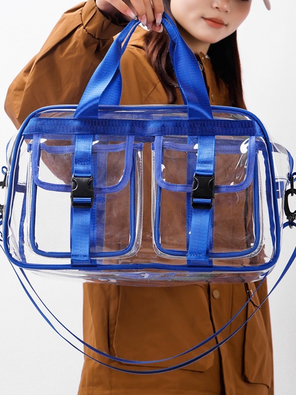 Prozirni PVC putni ruksak — vodootporan, proširivi, unisex, kapacitet ispod 20 L