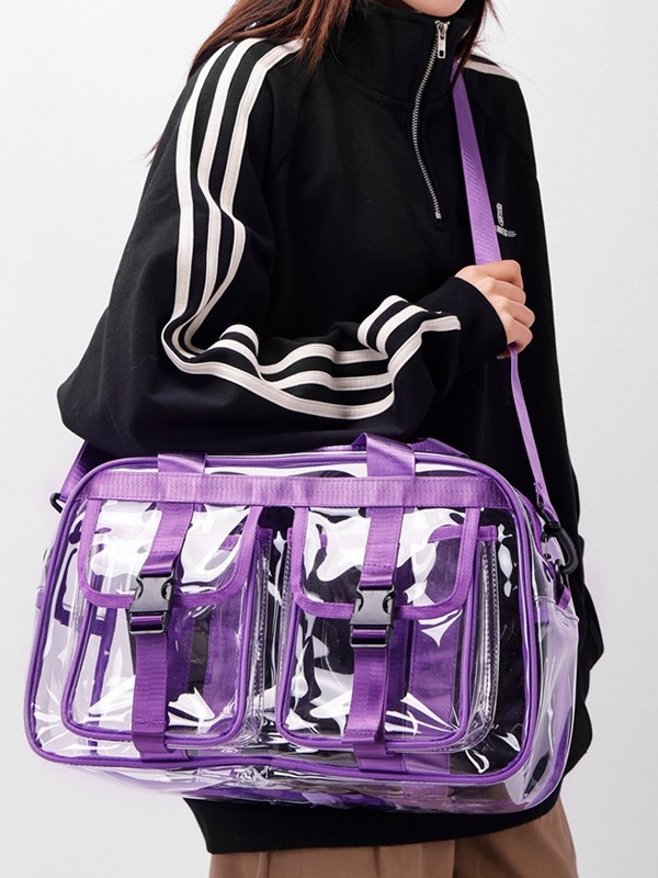 Prozirni PVC putni ruksak — vodootporan, proširivi, unisex, kapacitet ispod 20 L