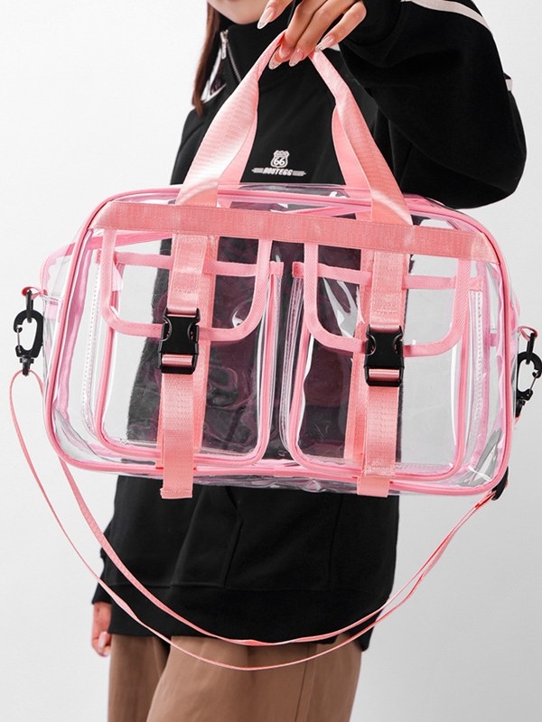 Prozirni PVC putni ruksak — vodootporan, proširivi, unisex, kapacitet ispod 20 L
