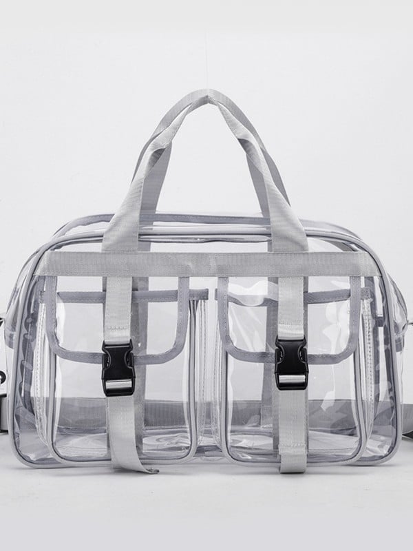 Prozirni PVC putni ruksak — vodootporan, proširivi, unisex, kapacitet ispod 20 L