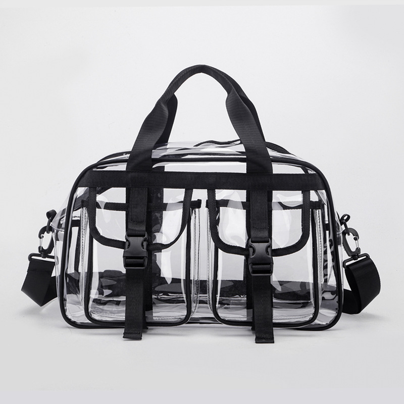 Prozirni PVC putni ruksak — vodootporan, proširivi, unisex, kapacitet ispod 20 L