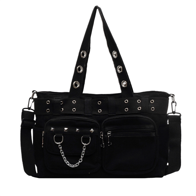 Ženska crossbody torba s velikim kapacitetom — flanel materijal, podstava od poliestera, horizontalni kvadratni oblik, zatvaranje zipom, unutarnji džepovi za telefon i ID, unutarnji džep s patch, tri naramenice
