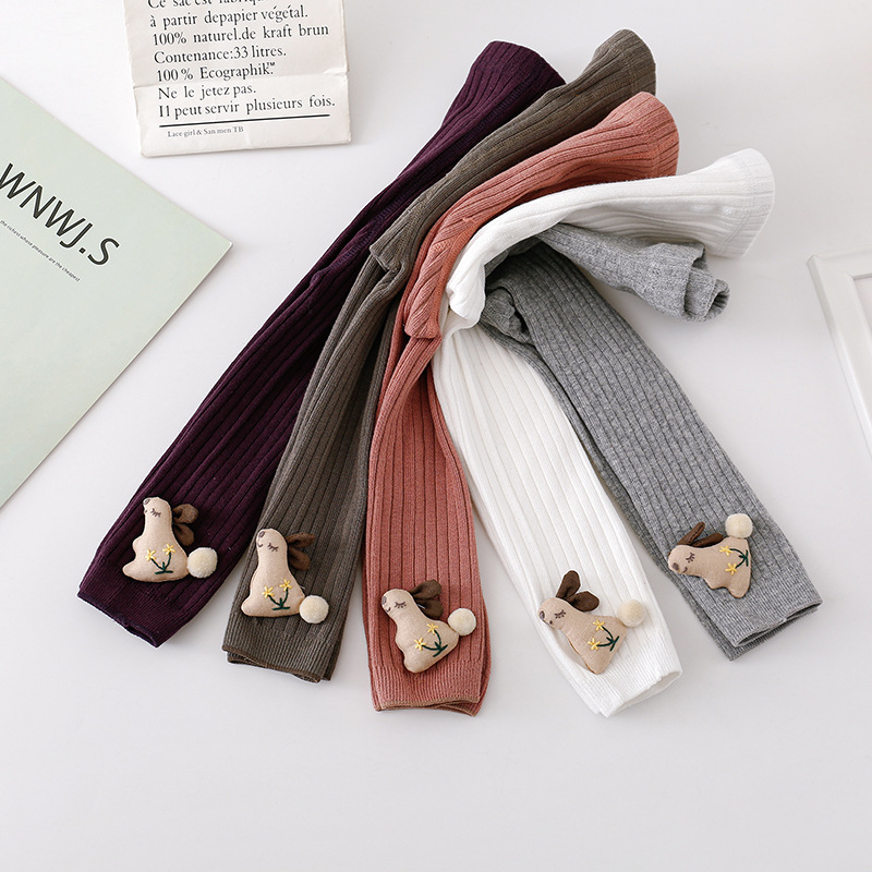 Lányoknak készített leggings, magas derekú, egyszínű mintázat, pamut 80%, közepes vastagság, tavasz–ősz, 3–8 éveseknek