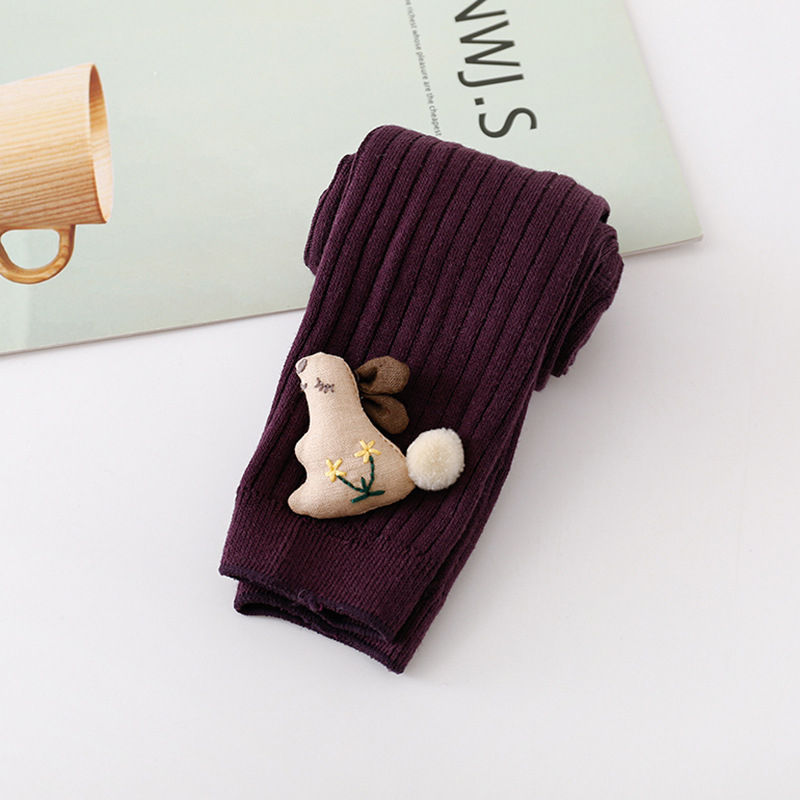 Vaikų mergaitėms aukšto liemens leginsai, vienodos spalvos raštas, medvilnė 80%, vidutinio storio, pavasariui ir rudeniui, 3–8 metų amžiui