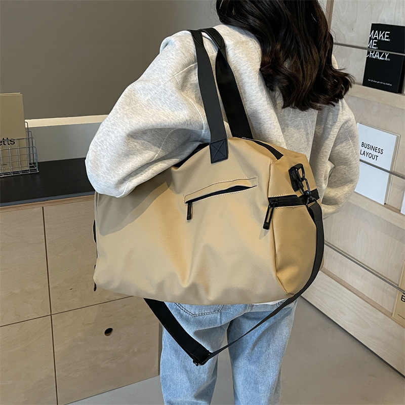 Torba za kratka putovanja preko ramena s odjeljkom za suho/mokro, 20–35 L, Oxford tkanina, ultra lagana, prozračna, vodootporna