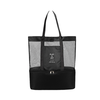 Τσάντα ώμου από δίχτυ για γυμναστήριο και ταξίδια, χωρητικότητα έως 20 L, πολυεστέρας, διαπνέουσα, αδιάβροχη και μονωμένη, unisex