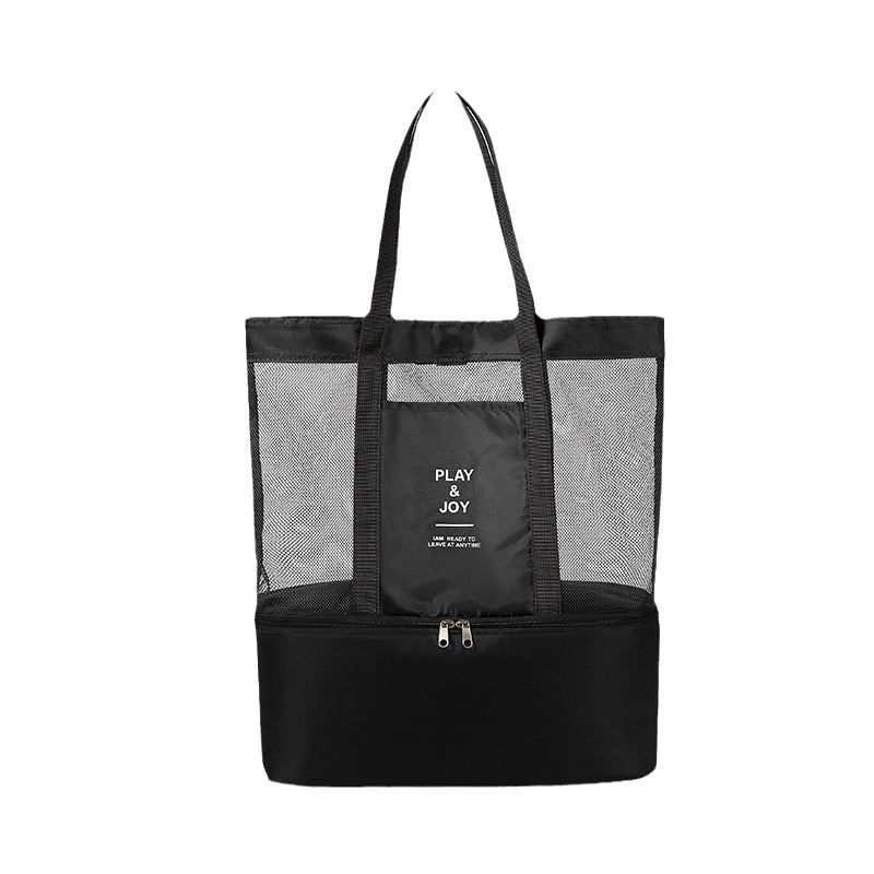 Mrežasta torbica preko ramena za fitness i putovanja, kapacitet do 20 L, poliesterska tkanina, prozračna, vodootporna i izolirana, unisex