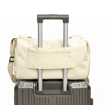 Τσάντα γυμναστικής με εκτύπωση λογότυπου, τσάντα ταξιδιού μεγάλης χωρητικότητας, ξεχωριστό διαμέρισμα παπουτσιών, διαχωρισμός στεγνό-υγρό, κατασκευασμένη από ύφασμα Oxford