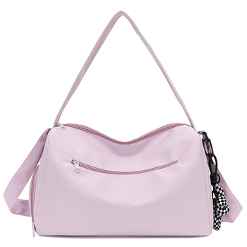 Τσάντα γυμναστικής με εκτύπωση λογότυπου, τσάντα ταξιδιού μεγάλης χωρητικότητας, ξεχωριστό διαμέρισμα παπουτσιών, διαχωρισμός στεγνό-υγρό, κατασκευασμένη από ύφασμα Oxford