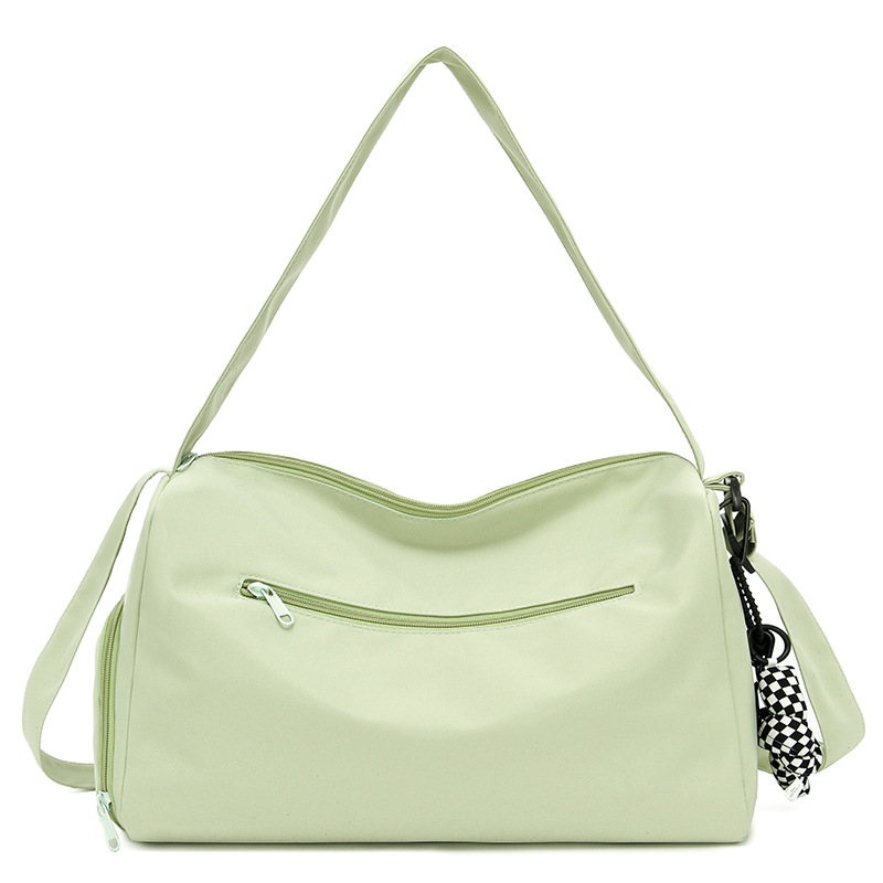 Чанта за фитнес с печат на лого, чанта за пътуване с голям капацитет, отделение за обувки, разделение сухо/мокро, изработена от оксфордски плат