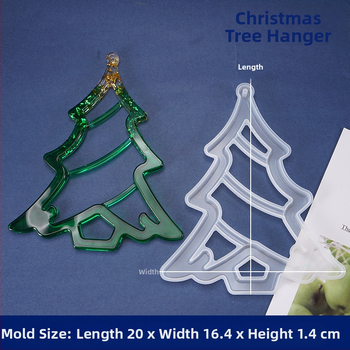 Καλούπι σιλικόνης για ρητίνη – Χριστουγεννιάτικα κρεμαστά, μη συμμετρικό σχήμα, Χριστουγεννιάτικη θεματολογία, φόρμα για κέικ