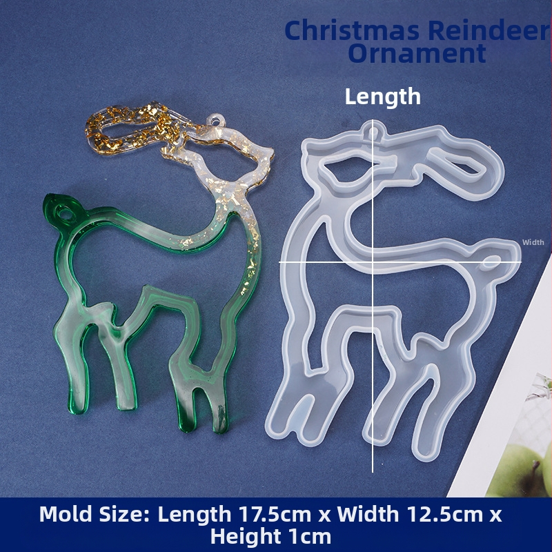 Силиконова форма за смола за коледни висулки - нерегулярна форма, коледна тематика, форма за печива