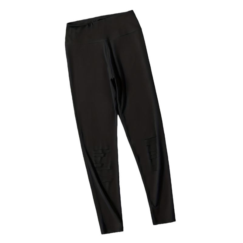 Legginsice s visokim strukom, 3/4 duljine, prozračne, tijesnog kroja (Milk Silk tkanina; 90-95% poliester; Spandex; visoka elastičnost; prozračnost)
