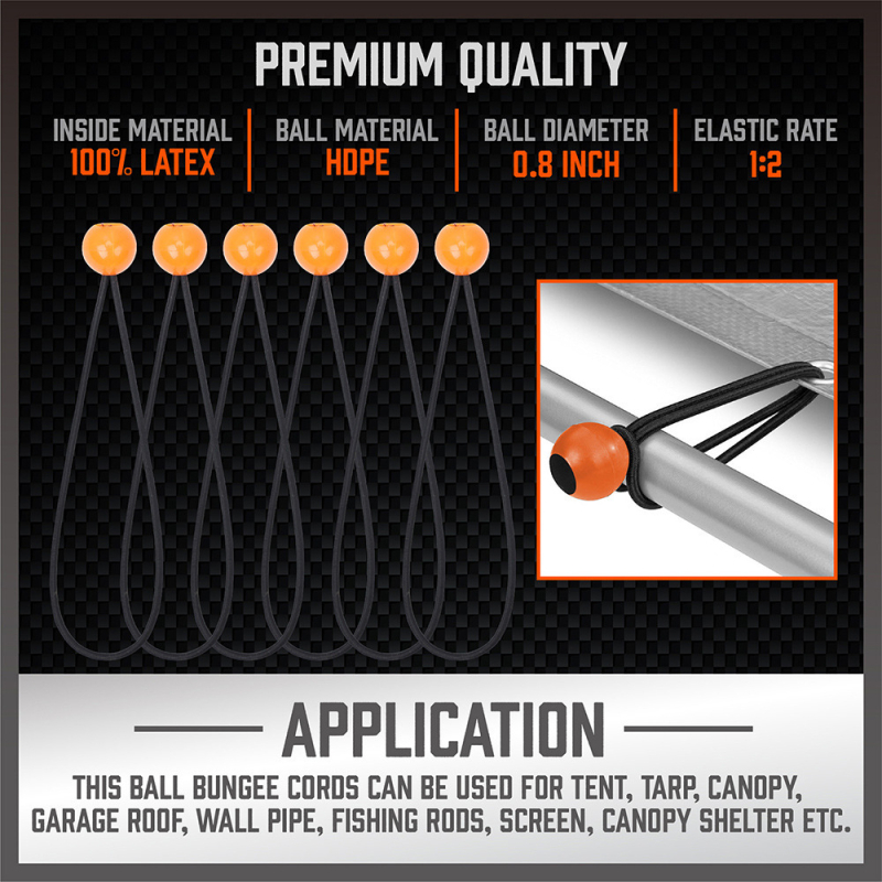 Wanying Комплект еластични въжета за багаж и екипировка – носимост 50 кг; полипропиленово влакно с гумено филаментно влакно; включва 1,35 м планинско въже с катарама, 30 комплекта багажни въжета, 10×25 см мини латексни въжета 4 мм, 32 барабанни въжета