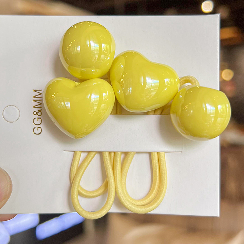 Set dodataka za kosu s motivom srca, korejski stil, akril, ručna izrada, za djecu od 3 do 10 godina