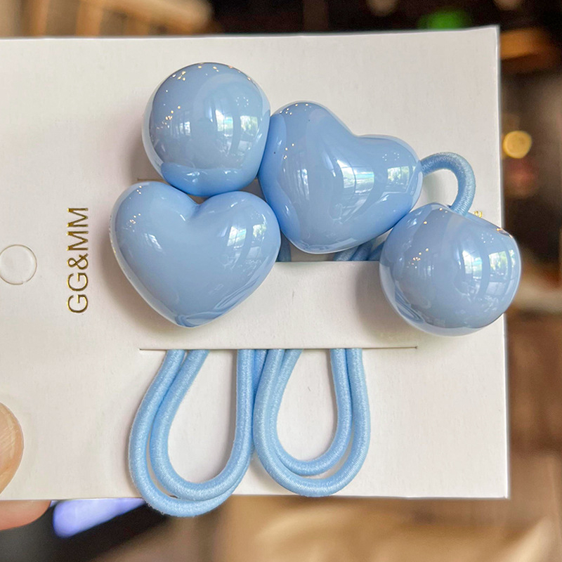 Set dodataka za kosu s motivom srca, korejski stil, akril, ručna izrada, za djecu od 3 do 10 godina