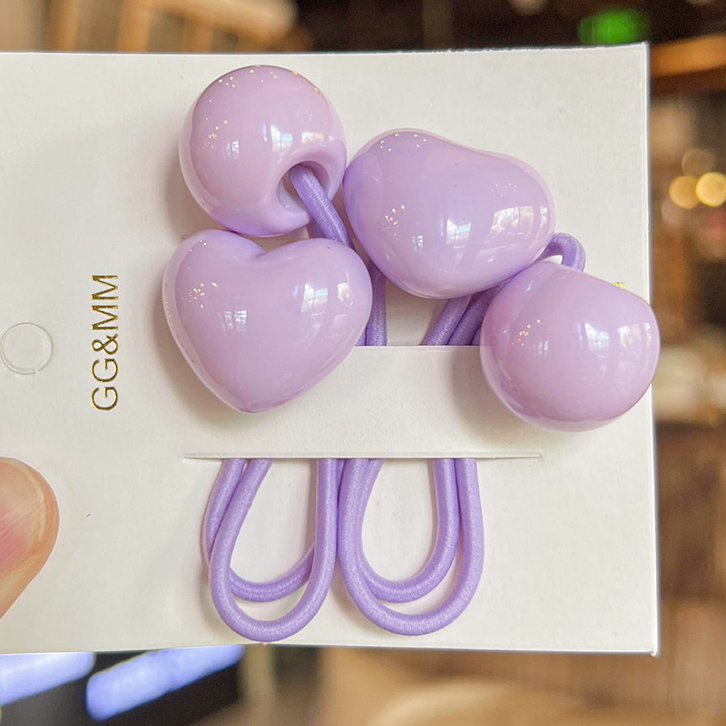 Set dodataka za kosu s motivom srca, korejski stil, akril, ručna izrada, za djecu od 3 do 10 godina