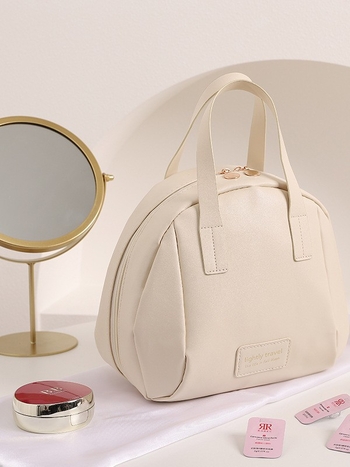 Козметична чанта с водоустойчив корпус и голям капацитет, преносима - PU материал • Полиестерна подплата • Водоустойчивост • Сухо/мокро разделение