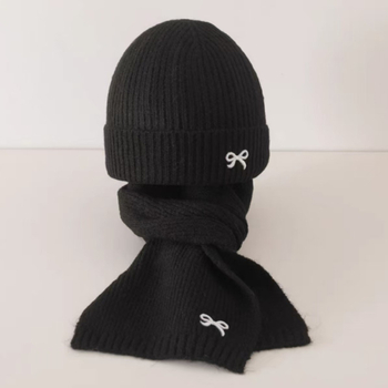 Pleteni set kapa i šal za djecu, korejski stil, zima, toplo i otporno na vjetar, materijal: poliester