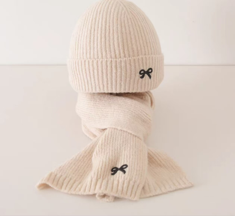Pleteni set kapa i šal za djecu, korejski stil, zima, toplo i otporno na vjetar, materijal: poliester