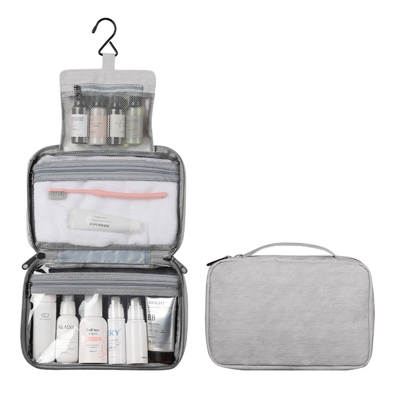 PU bőr kozmetikai táska, kocka alakú, hordozható, vízálló, biztonságos zárással, falra szerelhető, smink- és toalett-tartó tárolásra (Model 13550C)