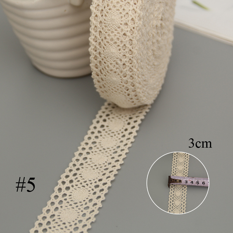 Pamut csipke ágyneműhöz és lakástextíliákhoz, DIY Wemo márka, 10 yardos tekercs, pamutfonal, súlyváltozatok: 36 g, 56 g, 35 g, 43 g, 70 g