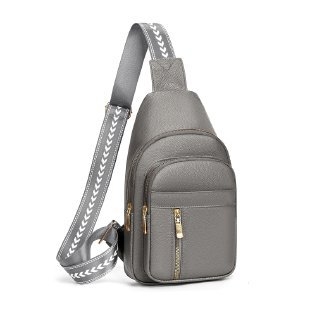 Moteriška PU odos pečių/krūtinės rankinė su užtrauktuku, vidinis patch kišė, telefono ir asmens dokumento kišės, poliesterio pamušalas, miesto paprastumo stilius, Ruduo 2025