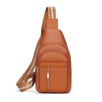 Moteriška PU odos pečių/krūtinės rankinė su užtrauktuku, vidinis patch kišė, telefono ir asmens dokumento kišės, poliesterio pamušalas, miesto paprastumo stilius, Ruduo 2025