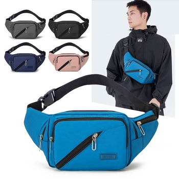 Pásová taška pre mužov v minimalistickom a luxusnom štýle, z Oxfordovej tkaniny, vhodná na voľnočasové cestovanie