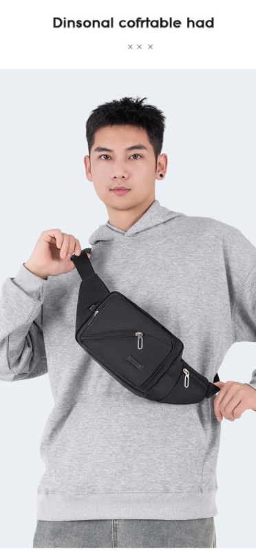 Pásová taška pre mužov v minimalistickom a luxusnom štýle, z Oxfordovej tkaniny, vhodná na voľnočasové cestovanie