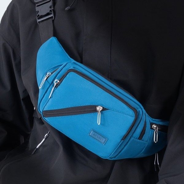 Pásová taška pre mužov v minimalistickom a luxusnom štýle, z Oxfordovej tkaniny, vhodná na voľnočasové cestovanie