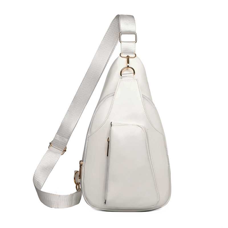 Geantă pentru piept bărbați, stil urban minimalist, material PU, respirabil, căptușeală poliester, Primăvara 2025