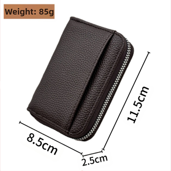 Kāršu maks ar monētu nodalījumu, liela ietilpība, universāls, PU materiāls, poliestera oderde, vienkrāsains dizains, Ziemas 2024