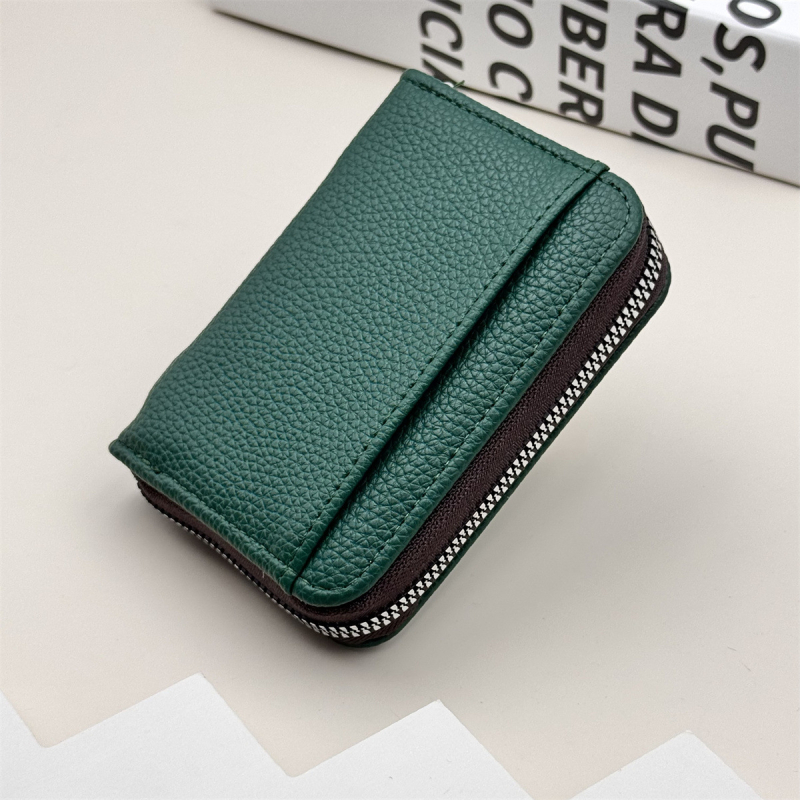 Kāršu maks ar monētu nodalījumu, liela ietilpība, universāls, PU materiāls, poliestera oderde, vienkrāsains dizains, Ziemas 2024