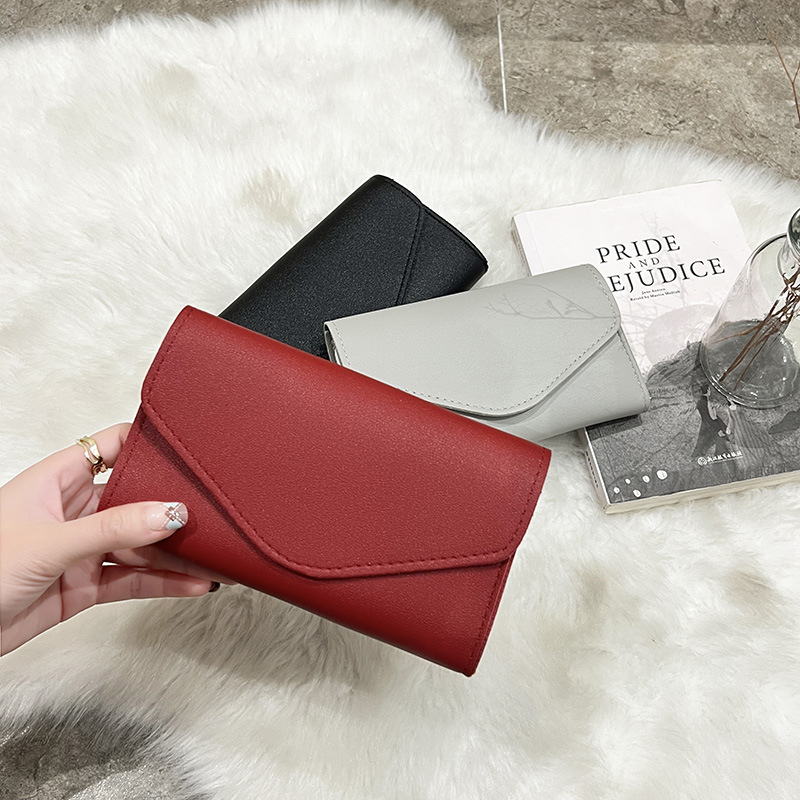 Držač kartica s višestrukim pretincima i mini novčanikom — PU materijal; žene; gradski minimalistički stil; preklop: 1 preklop