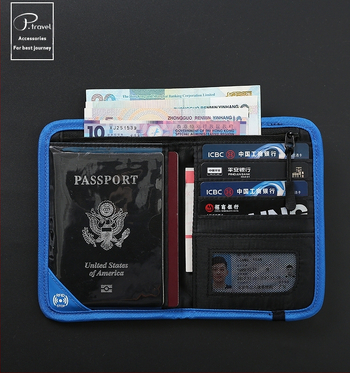 Τσαντάκι ταξιδιωτικών εγγράφων με προστασία RFID, αδιάβροχη τσάντα με ιμάντα στον ώμο και θήκη εισιτηρίων