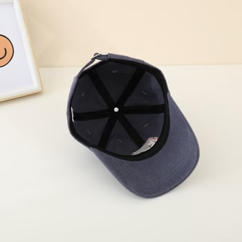 Dječja pamuk bejzbol kapa, zakrivljenim vizirom, konusnom kronom, zaštita od sunca, otporna na vjetar