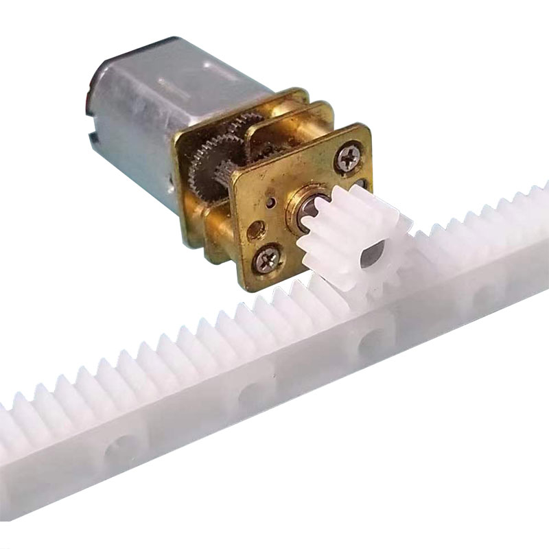 PVDF materiāla lineārās vadības zobu komplekts, 3 mm atveres, 12 un 15 zobu, vadības sliede, ar N20 reduktora motoru