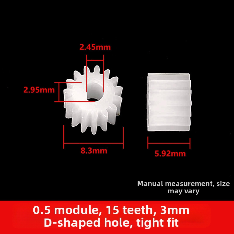 PVDF medžiagos linijinės pavara komplektas, 3 mm skylės, 12 ir 15 dantų, vadovas bėgiui, su N20 reduktoriaus varikliu
