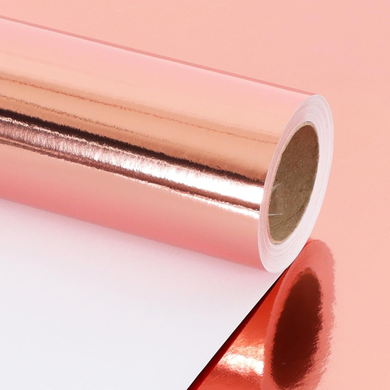 Хартия за опаковане на подаръци с метално фолио - за поводи като празници, партита, сватби, рождени дни и Коледа - Подаръчна опаковка - термоусукващ филм