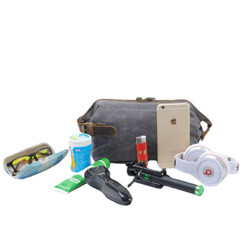 Ανδρικό clutch από καμβά, αδιάβροχο, ριγέ σχέδιο, επένδυση από βαμβάκι, μοντέλο 9161