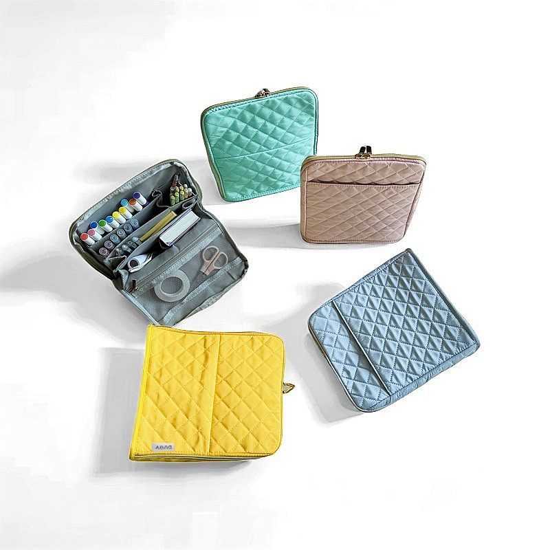 Мултифункционална чанта за съхранение: козметика и канцеларски принадлежности, вертикална конструкция, полиестер, обща употреба, корейски стил