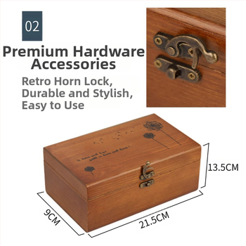 Дървена кутия за шиене — от масивно дърво; Марка: Hangpai Fabric; 30 бр. в кашон