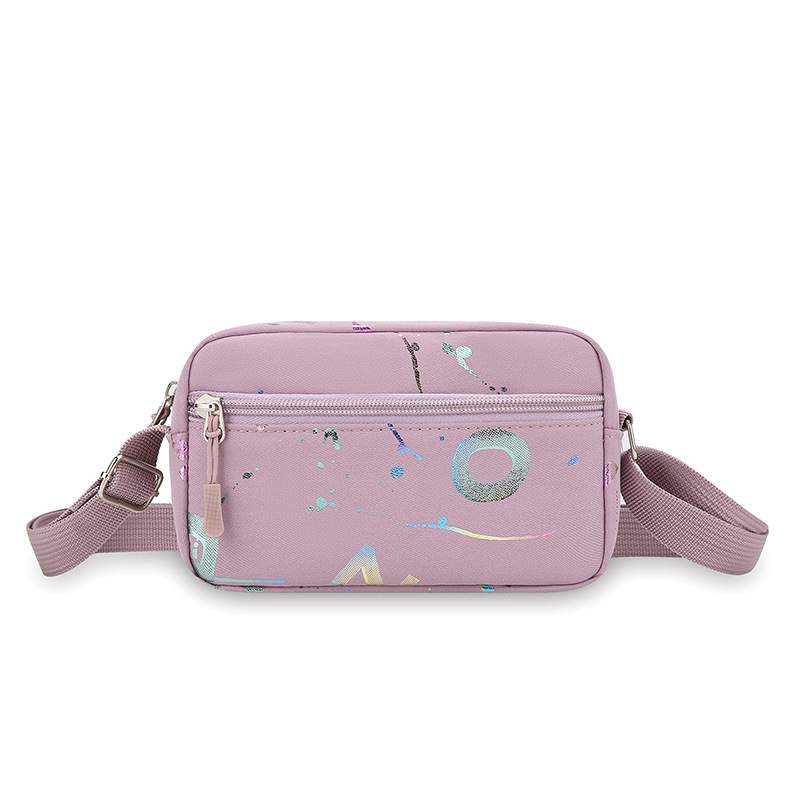 Кръстосана чанта с урбанистичен стил, Oxford плат, хоризонтална квадратна форма, цип за затваряне, джоб за ID карта