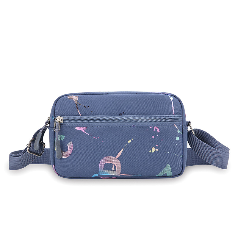 Кръстосана чанта с урбанистичен стил, Oxford плат, хоризонтална квадратна форма, цип за затваряне, джоб за ID карта