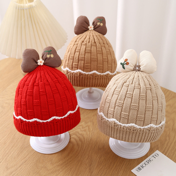 Pletena kapa za bebe – kupolast oblik, bez ruba, topla i otporna na vjetar, >96% pamuk, jacquard pletenje, za dob bebe 0–12 mjeseci