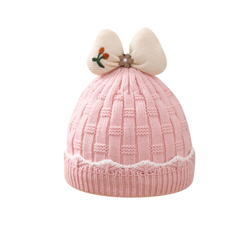 Pletena kapa za bebe – kupolast oblik, bez ruba, topla i otporna na vjetar, >96% pamuk, jacquard pletenje, za dob bebe 0–12 mjeseci