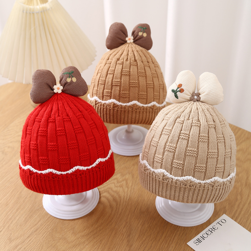 Pletena kapa za bebe – kupolast oblik, bez ruba, topla i otporna na vjetar, >96% pamuk, jacquard pletenje, za dob bebe 0–12 mjeseci