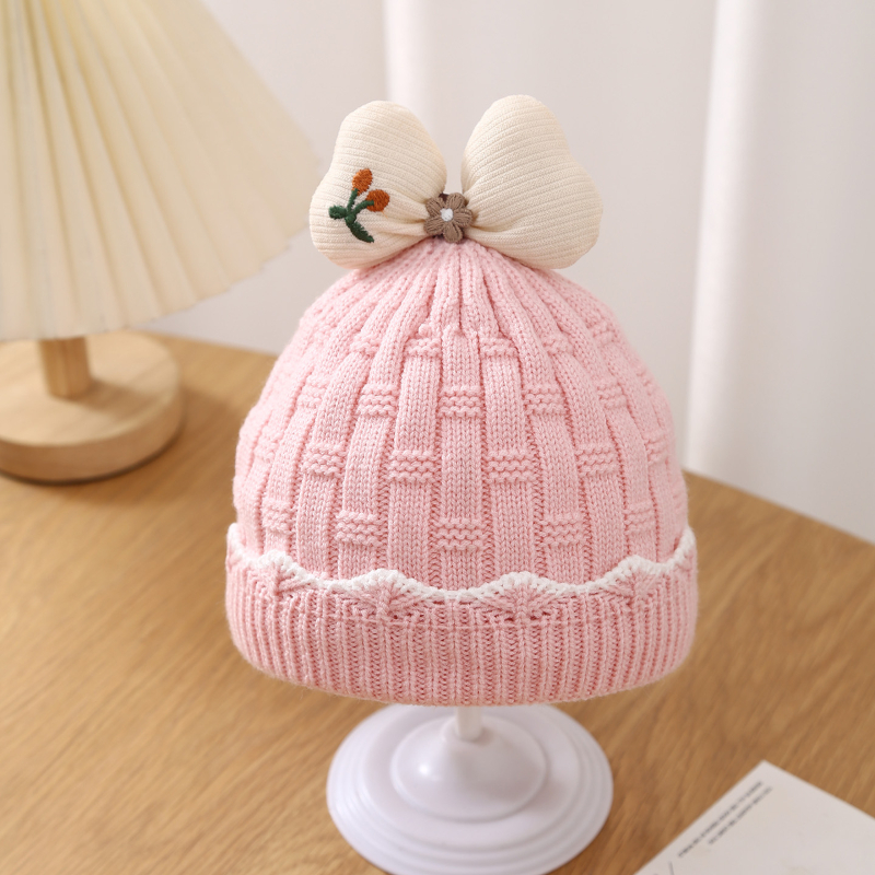 Pletena kapa za bebe – kupolast oblik, bez ruba, topla i otporna na vjetar, >96% pamuk, jacquard pletenje, za dob bebe 0–12 mjeseci