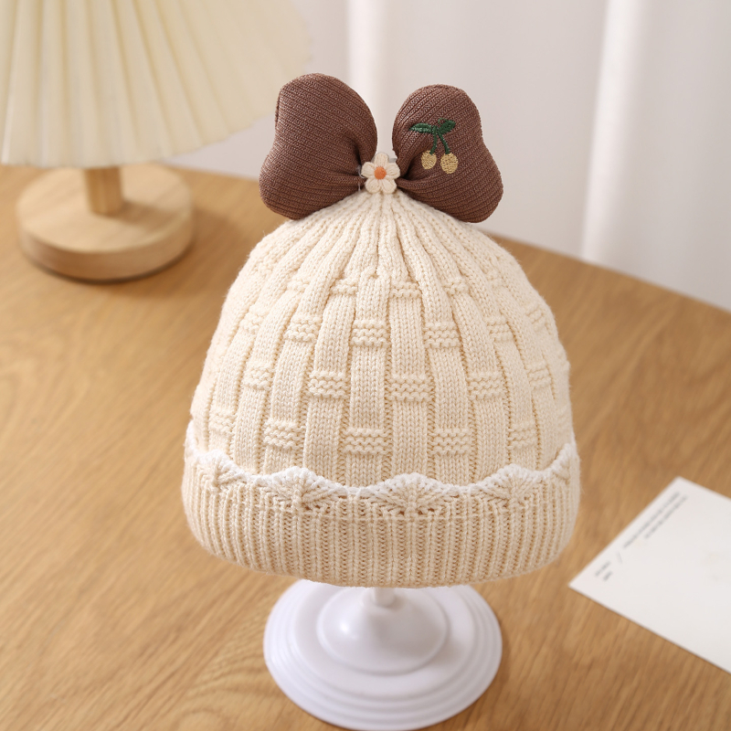 Pletena kapa za bebe – kupolast oblik, bez ruba, topla i otporna na vjetar, >96% pamuk, jacquard pletenje, za dob bebe 0–12 mjeseci